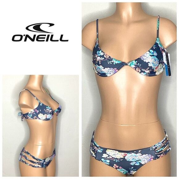 New. O’Neill floral underwire strappy bikini. Small. Retails $109 - Picture 1 of 12